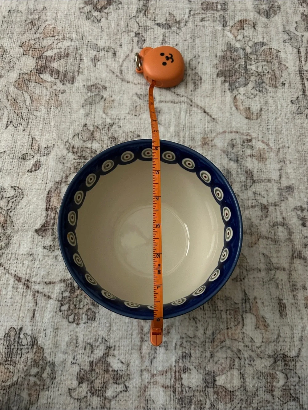 Handmade Polish Pottery Ceramic bowl ceramika artystyczna bowl Blue Green Leaves